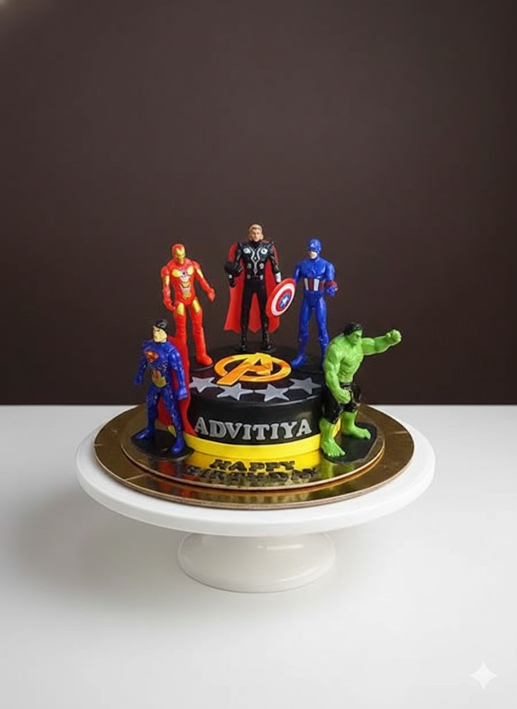 Marvel Superheroes Team Cake