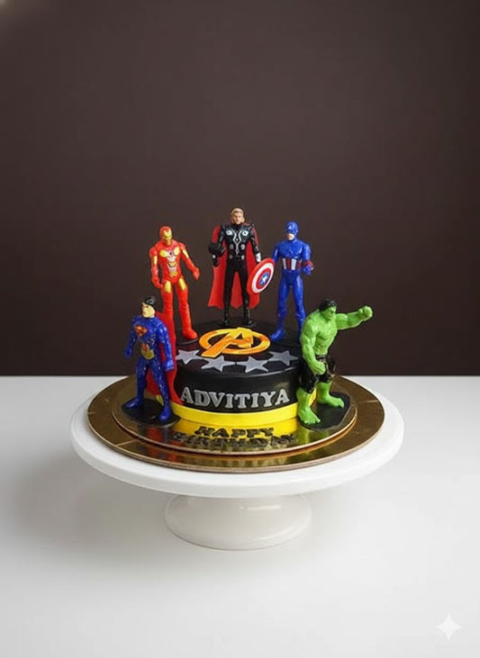 Marvel Superheroes Team Cake