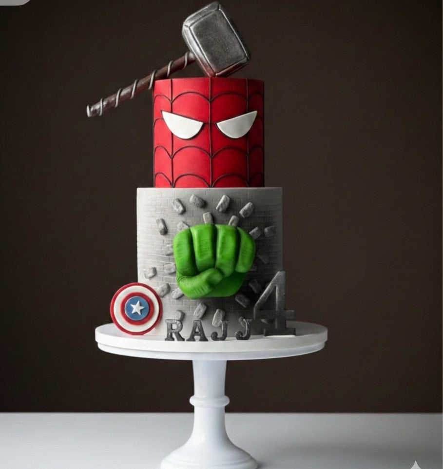 Spider-Man & Hulk Power Cake