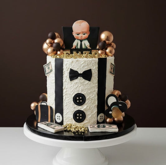 Luxury Boss Baby Tuxedo Cake