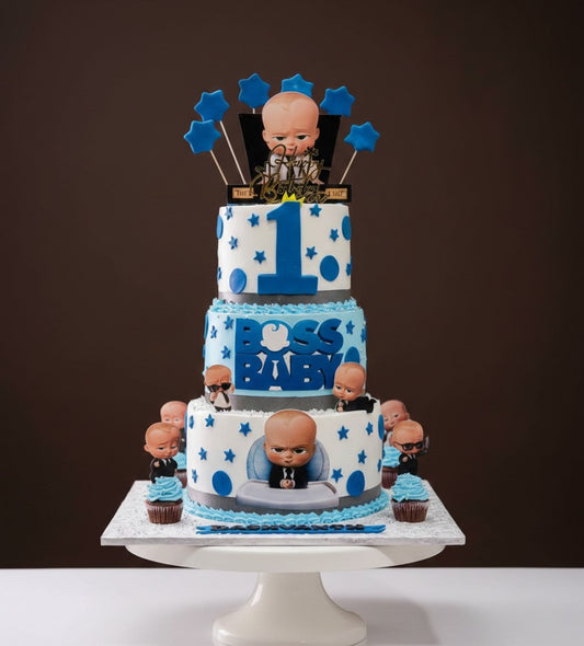 Star Boss Baby Tower Cake