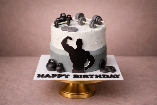 Bodybuilder Gym Theme Cake