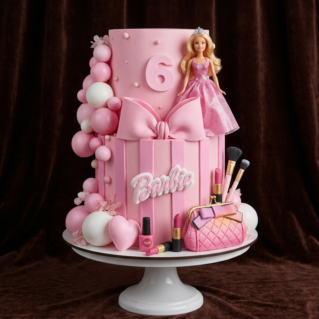 Barbie Makeup Theme Designer Cake