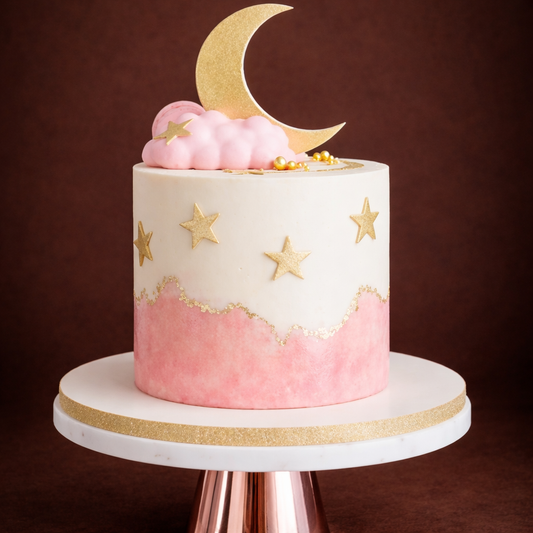 Blush Moon & Stars Cake