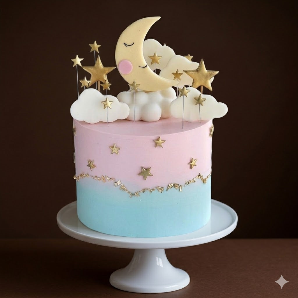 Dreamy Moon & Stars Cake
