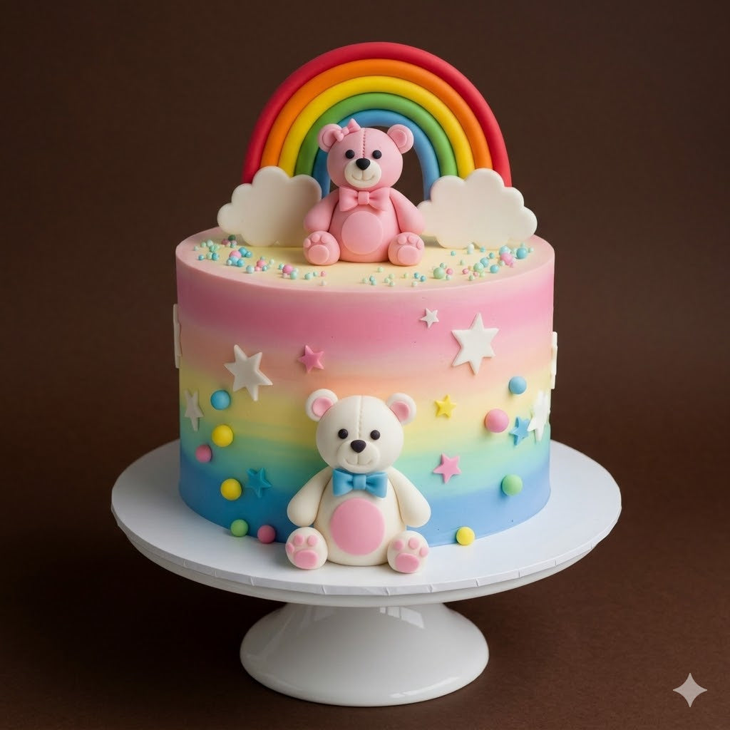 Rainbow Teddy Dream Cake
