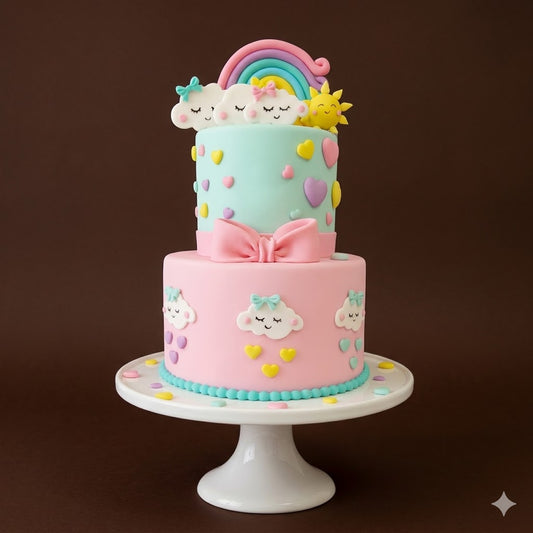 Pastel Rainbow Cloud Bliss Cake