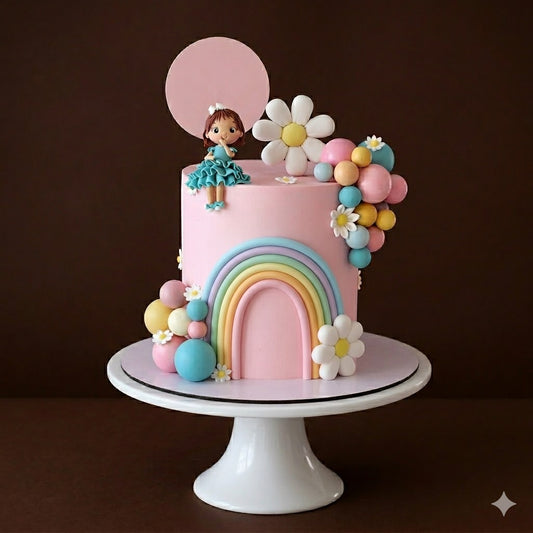 Pastel Rainbow Princess Cake