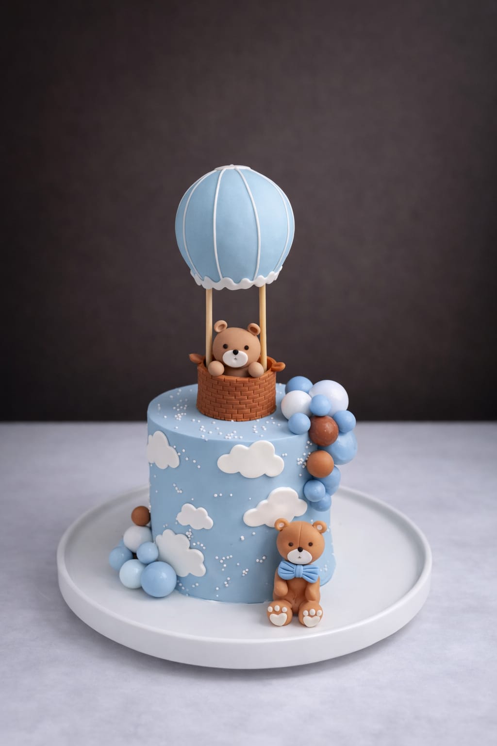 Teddy Sky Balloon Delight Cake