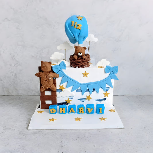 Teddy Balloon Celebration Cake