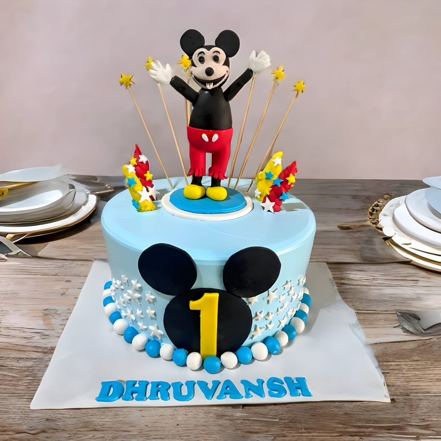 Mickey Mouse Starry Celebration Cake