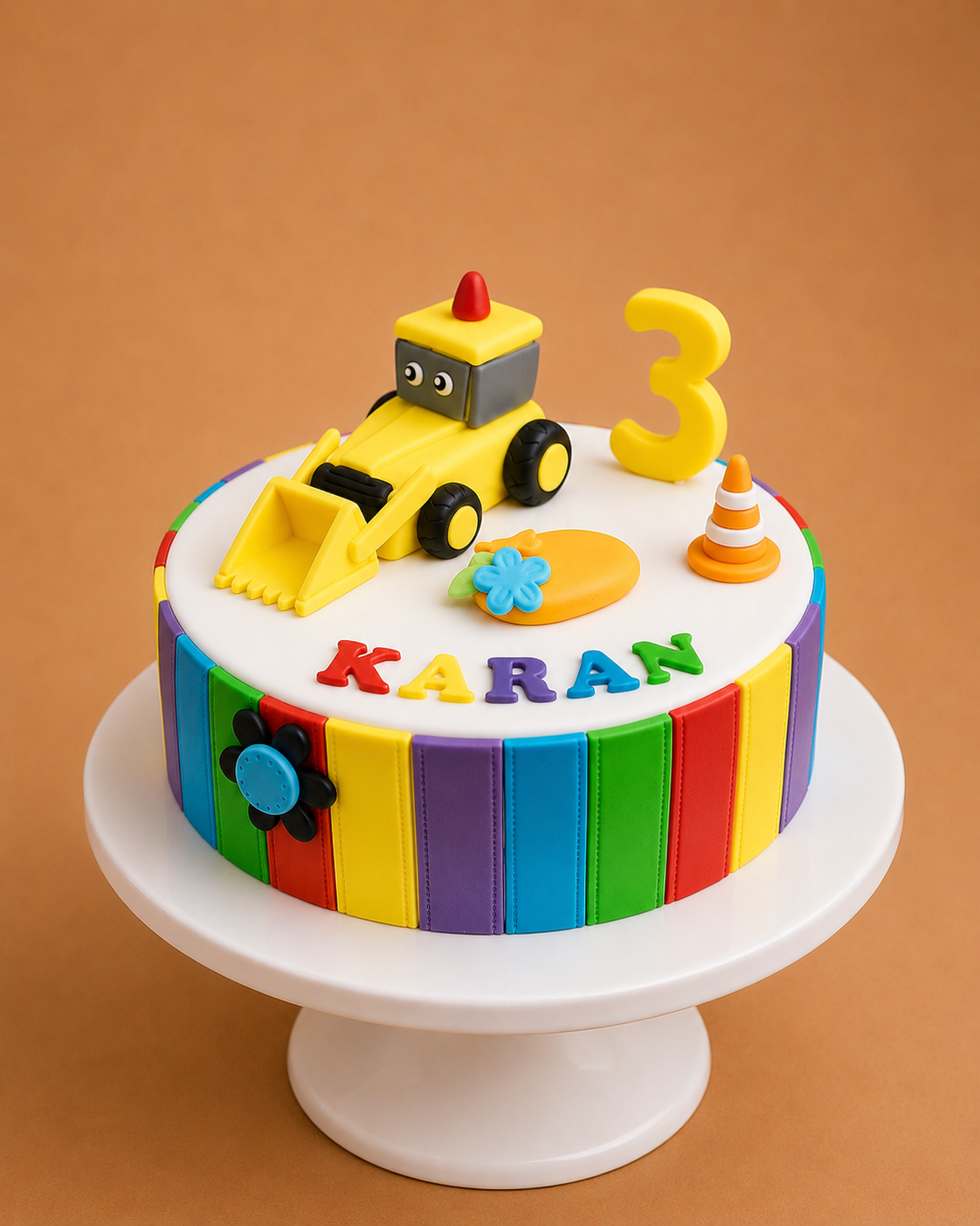 Cute Construction Loader Cake