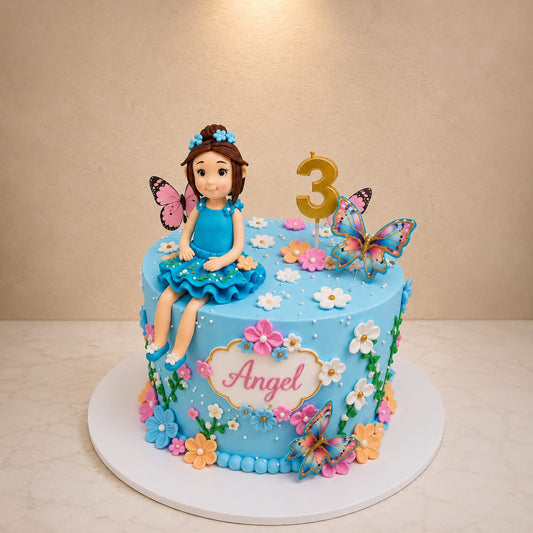 Angel Butterfly Princess Cake