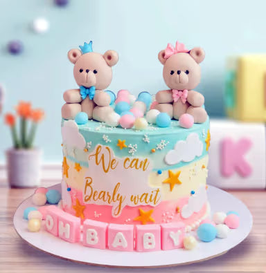 Teddy Bear Theme Baby Shower Cake