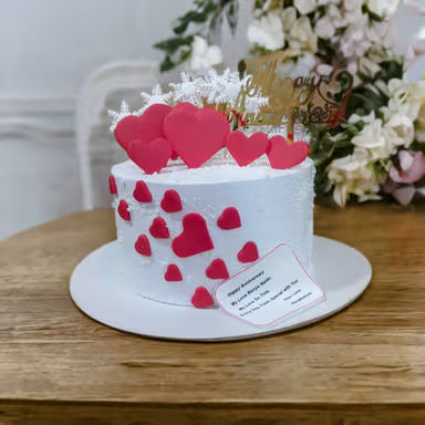 Red Hearts Anniversary Bliss Cake
