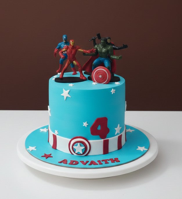Avengers Assemble Birthday Cake