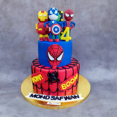 Dynamic Duo Avengers & Spiderman Cake