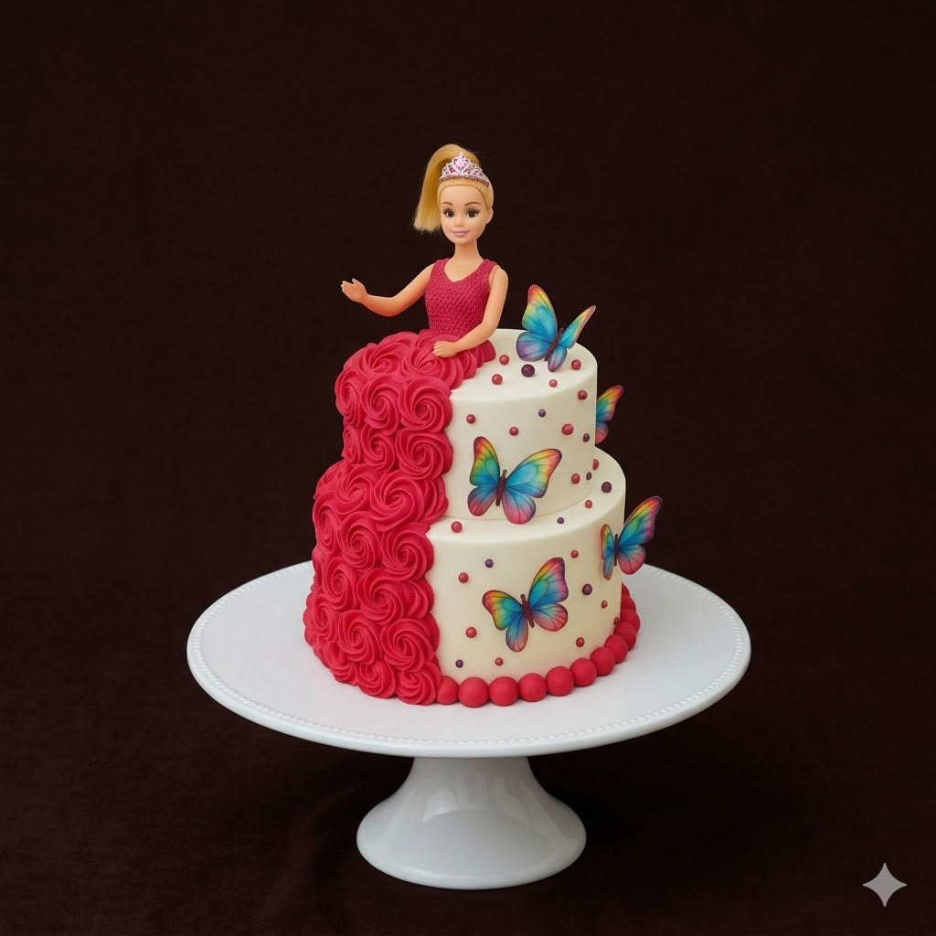 Barbie Butterfly Cascade Cake