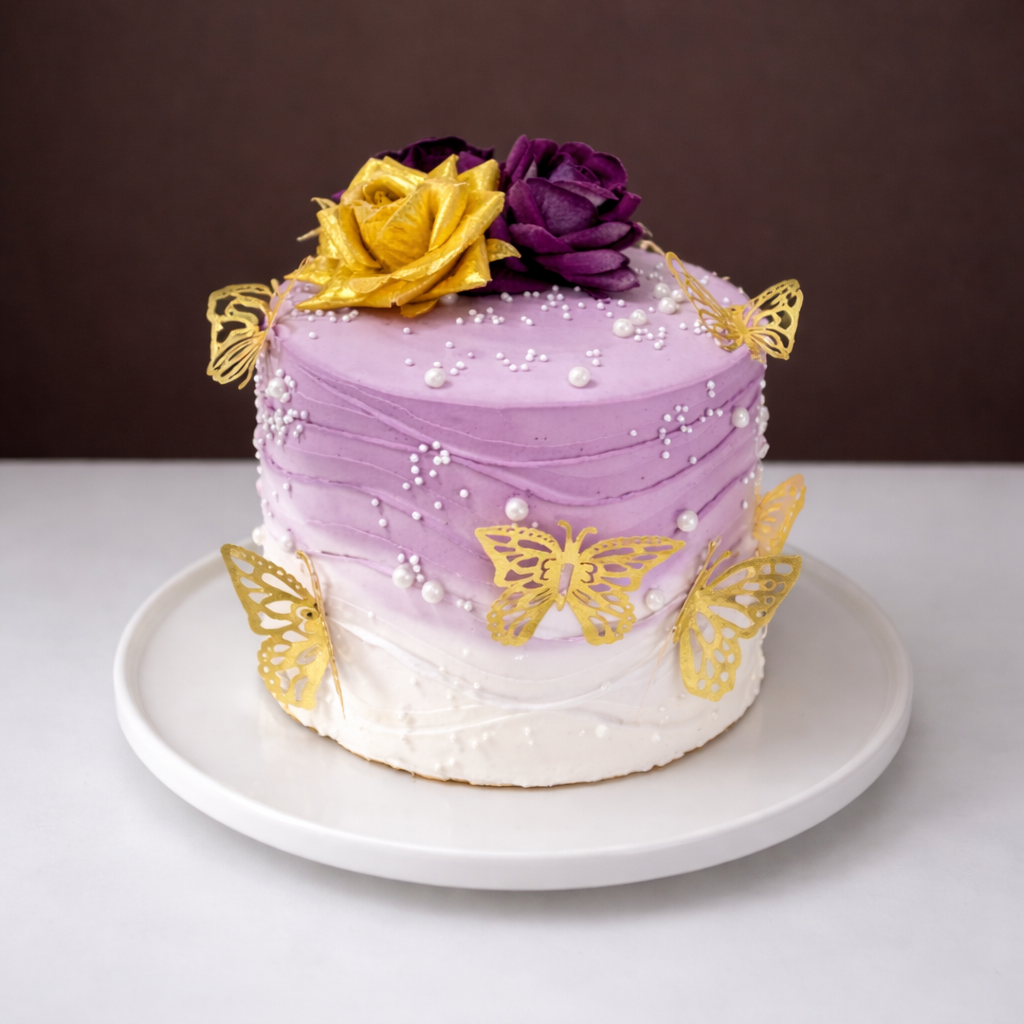 Blush Pink Butterfly Elegance Cake