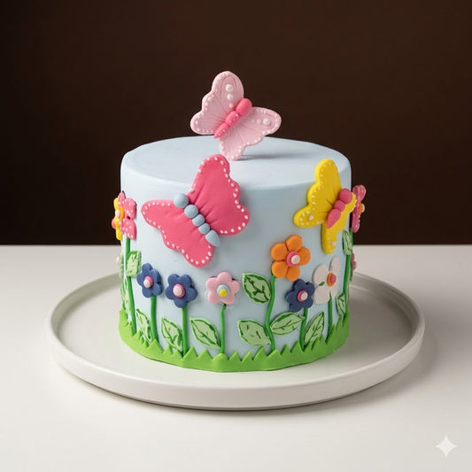 Butterfly Garden Delight Cake