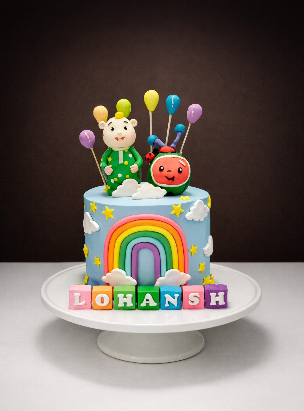 Cocomelon Rainbow Birthday Cake