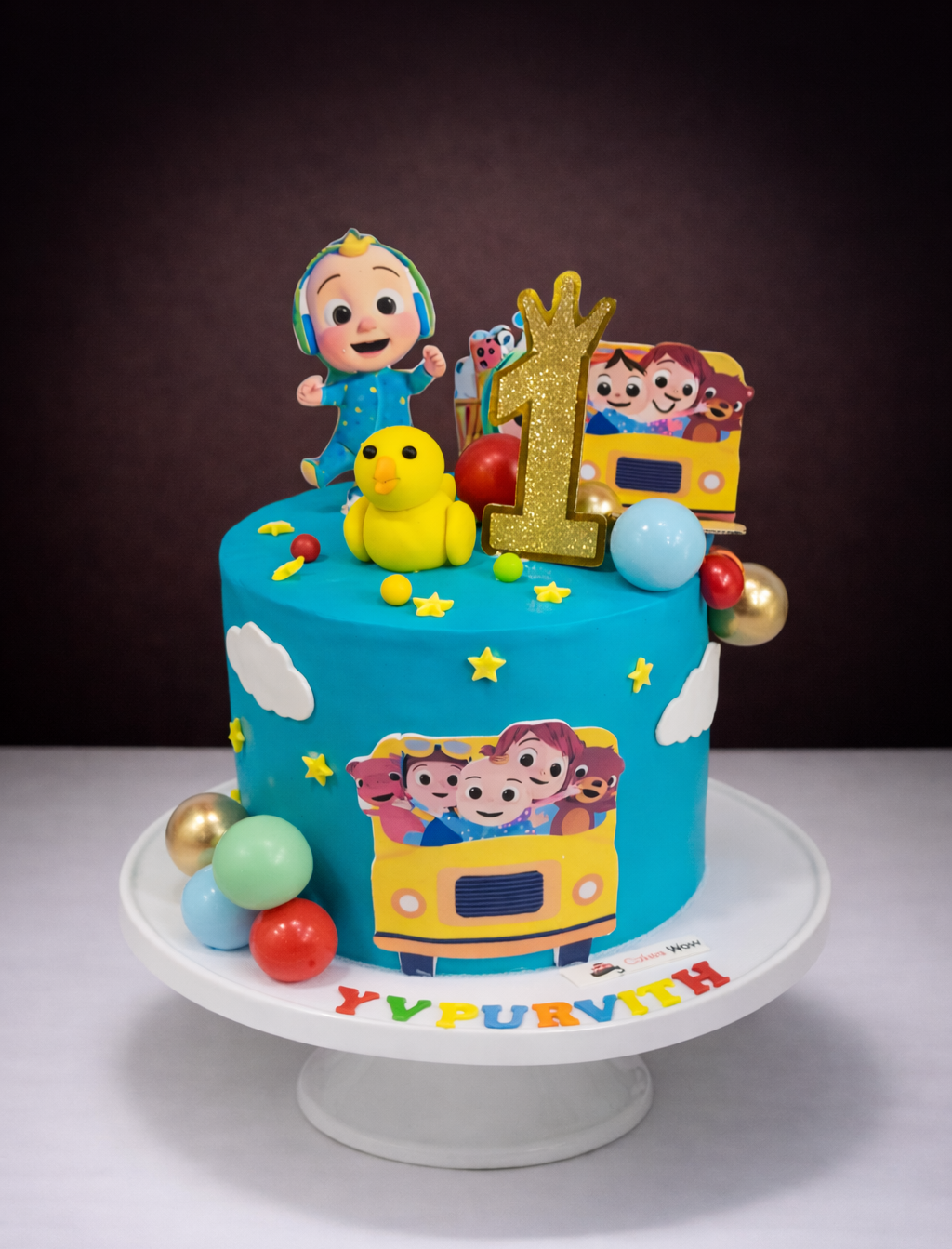 Cocomelon Bus Adventure Birthday Cake
