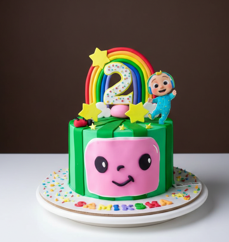 Vibrant Cocomelon Birthday Cake
