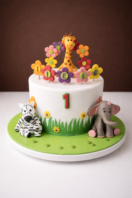 The Floral Safari Jungle Cake