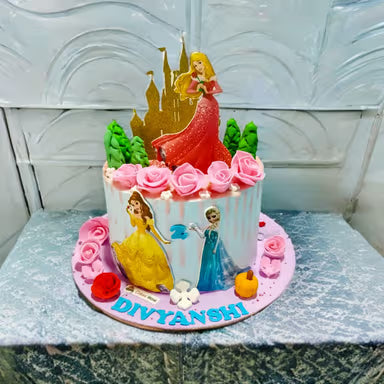 Princess Castle Theme Cake