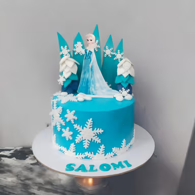 Frozen Elsa Snowflake Theme Cake