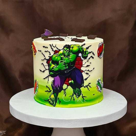 Hulk Smash Theme Cake