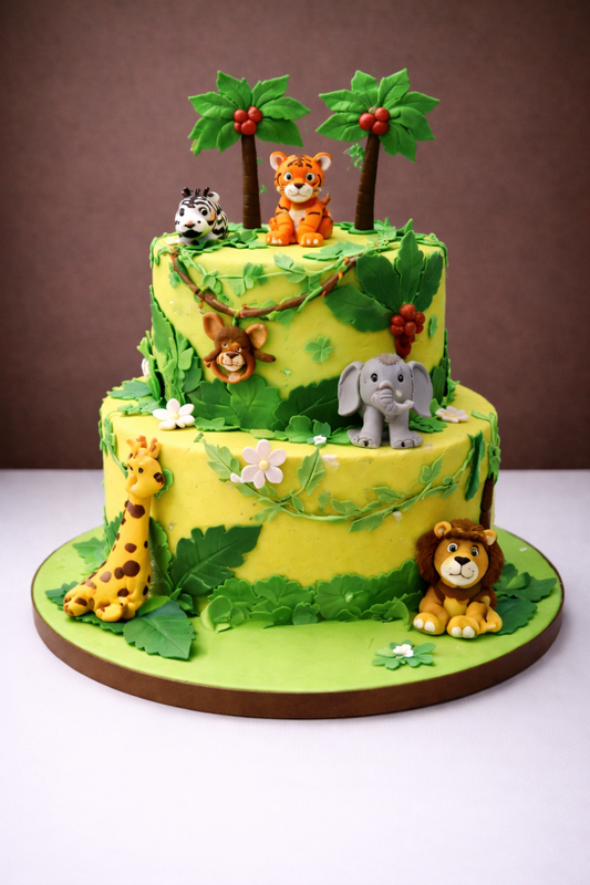 Luxury Jungle Safari Tier Cake
