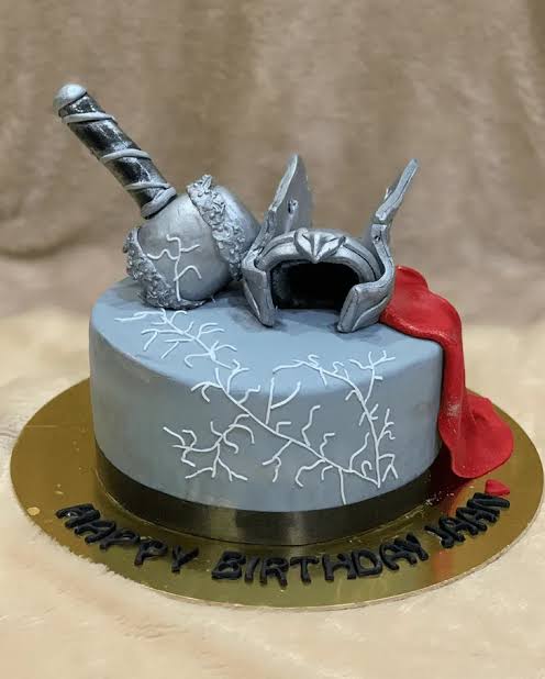 Thor Lightning Theme Cake