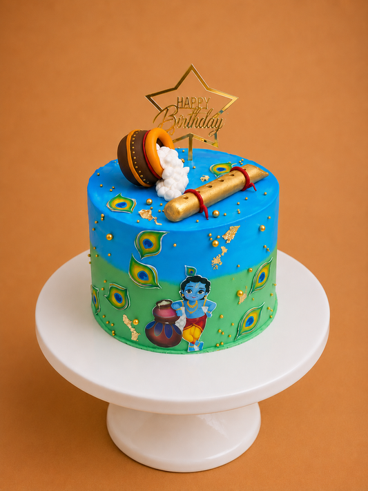 Divine Krishna Celebration Cake