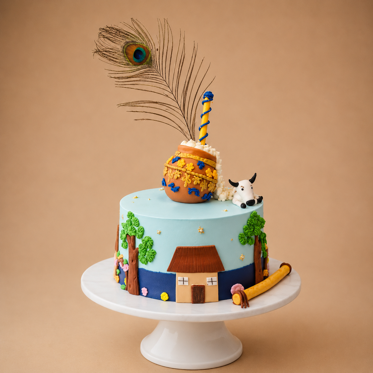 Vrindavan Krishna Village Cake