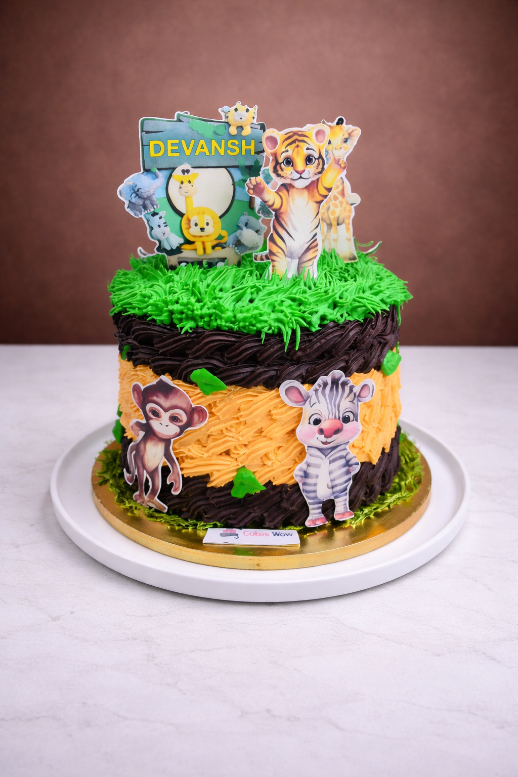 Wild Jungle Cartoon Fiesta Cake