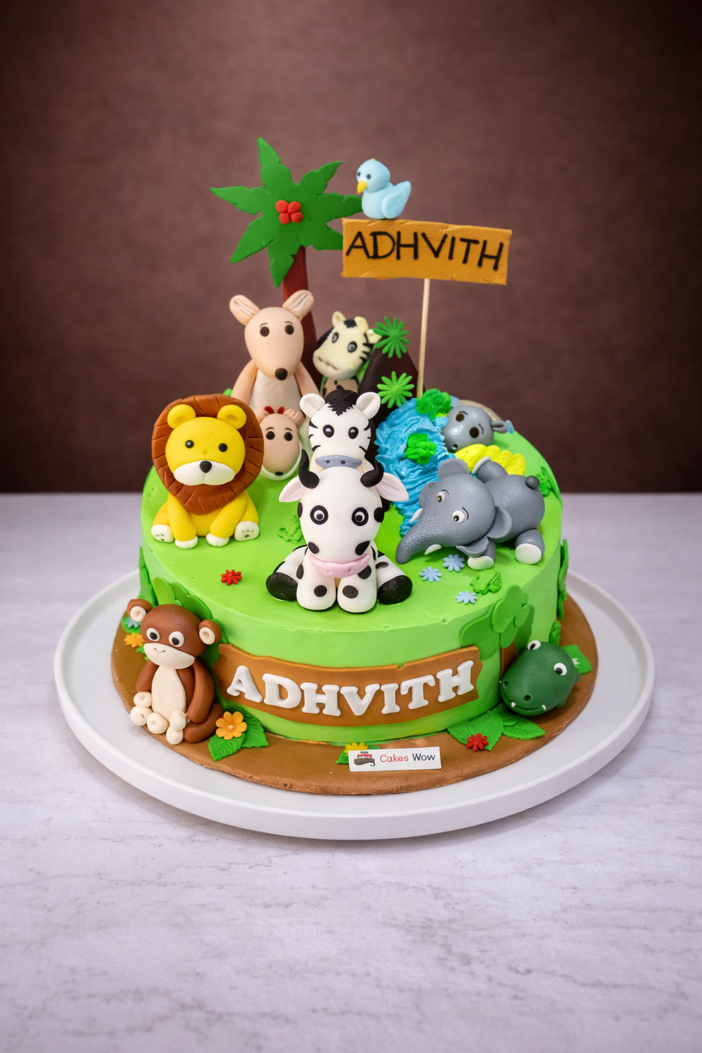 Jungle Adventure Animal Theme Cake