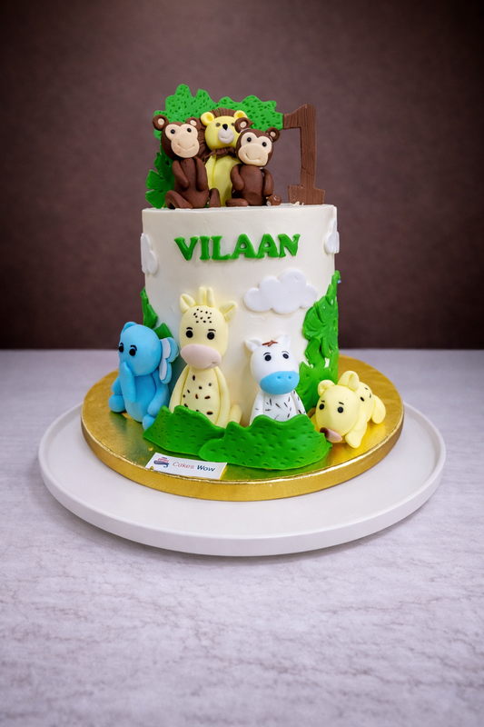 Safari Animal Friends Cake