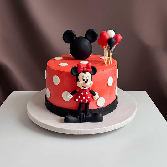 Minnie’s Polka Dot Balloon Cake