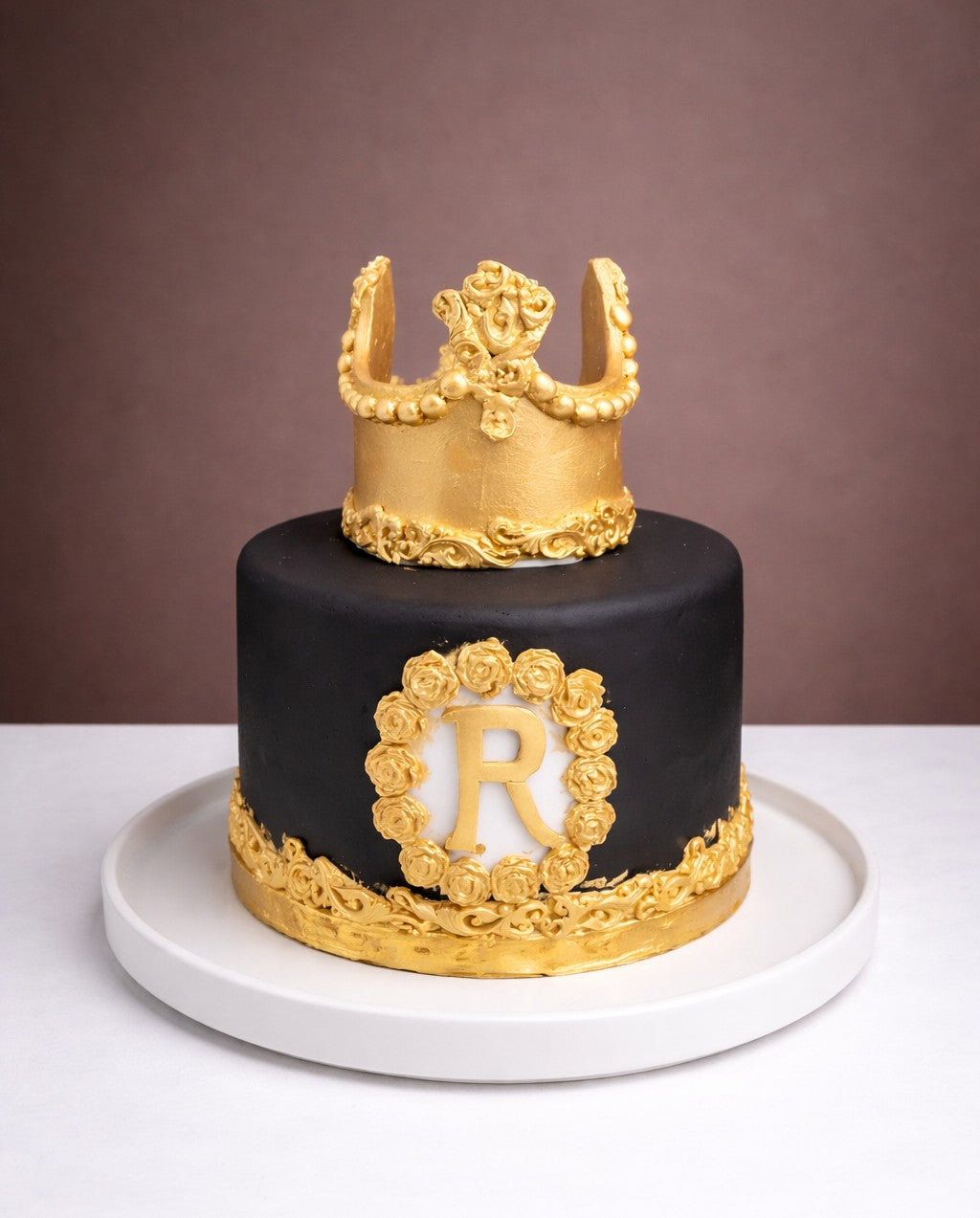 Royal Noir Prince Fondant Cake