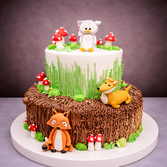 Enchanted Forest Woodland Theme Cake
