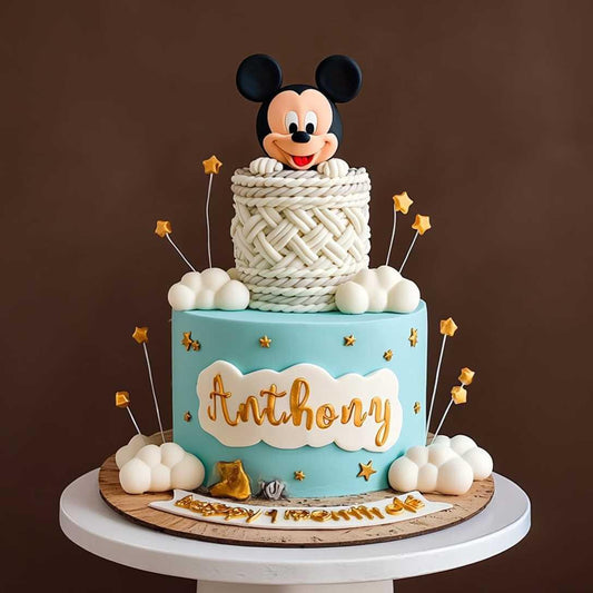 Mickey’s Cloud Woven Cradle Cake