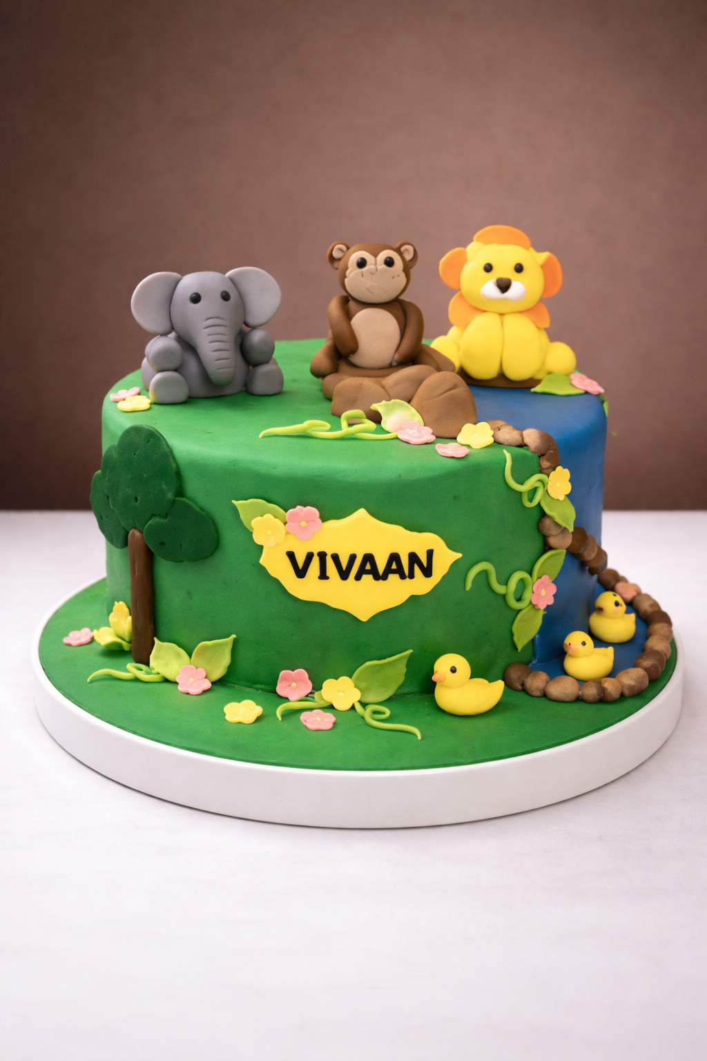 Wild Safari Jungle Party Cake