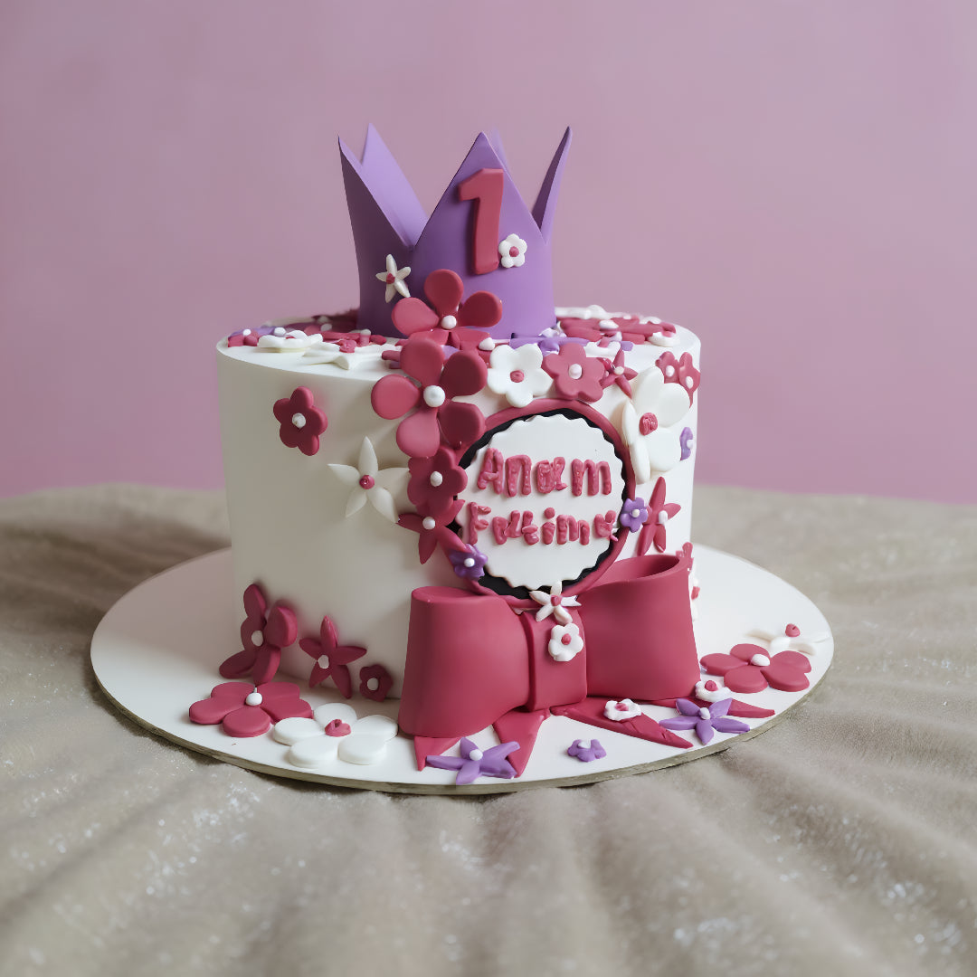 Pink Blossom Crown Cake