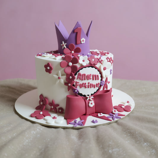 Pink Blossom Crown Cake